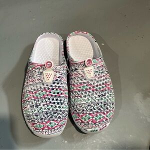 Colorful Patterned Mules